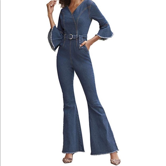 ❌DENIM FLARED JUMPSUIT ❗️⁉️❗️❗️LOOKING FOR THIS - Picture 5 of 5